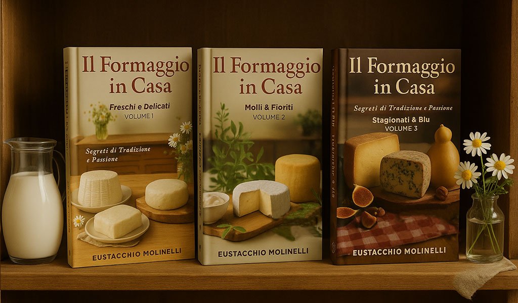 i tre volumi della collana “Il Formaggio in Casa”